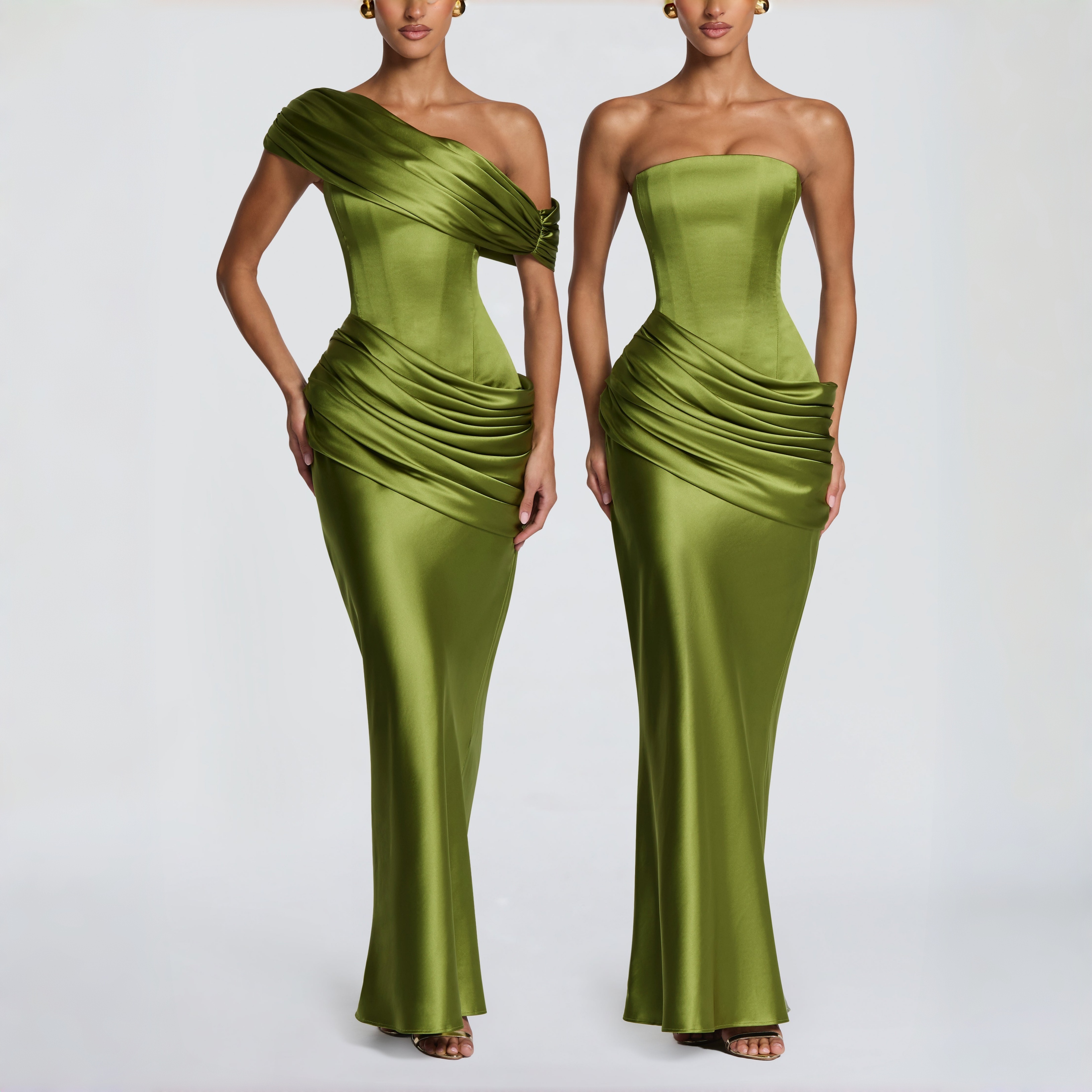 Women'S Formal Wear Wedding Guest - Detachable Off Shoulder Satin Corset Mermaid