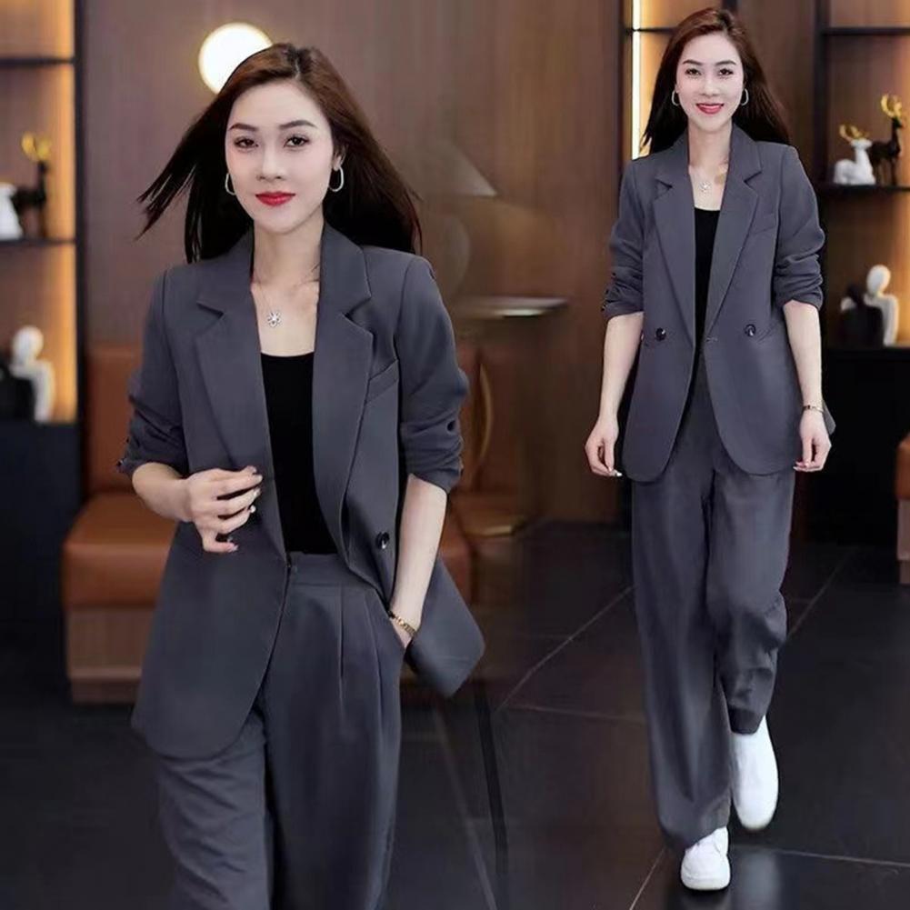 Female Formal Wear - Women Coat Pants Set Formal Coat