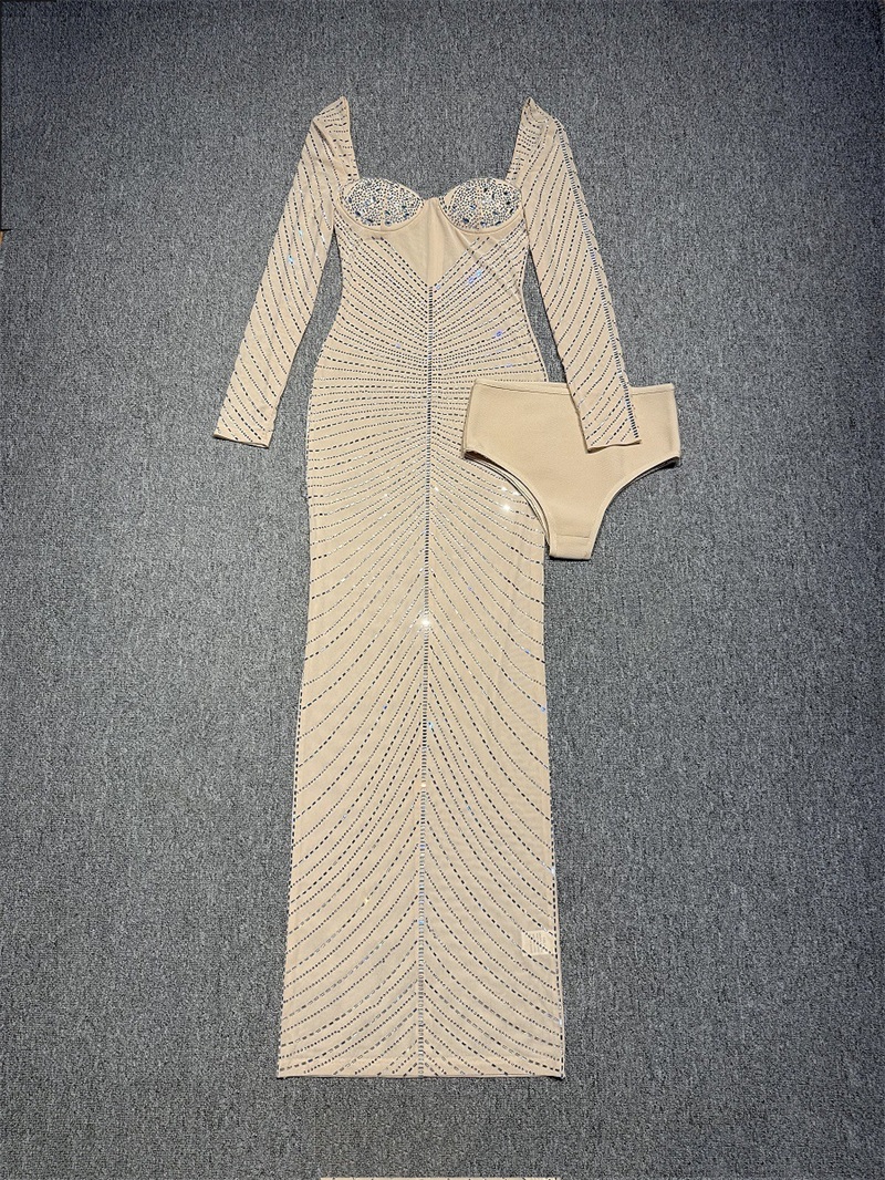 Luxury Crystals Beige Women Pr - огляд і ціна Formal Wear Gowns For Women