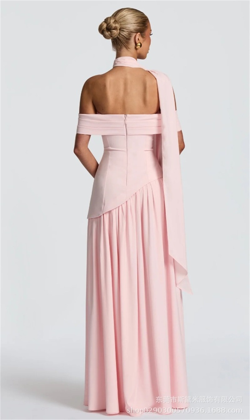 Pink Women Prom Dress With Sca - огляд і ціна Formal Wear Gowns For Women