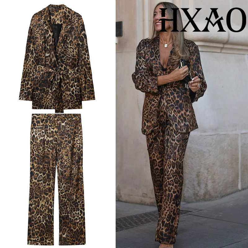 HXAO Leopard Pants Sets 2 Piec - огляд і ціна Female Formal Wear