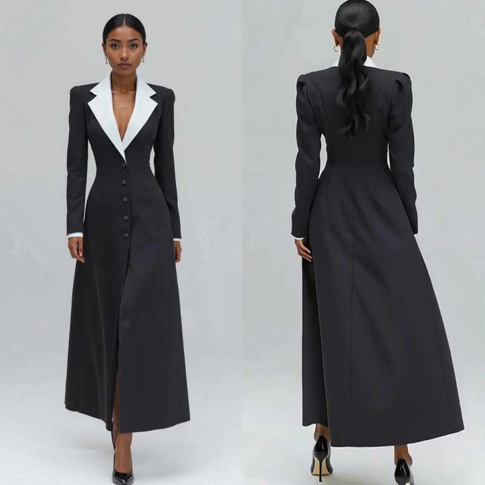 A Line Women Long Blazer Jacke - огляд і ціна Women'S Formal Wear Wedding Guest