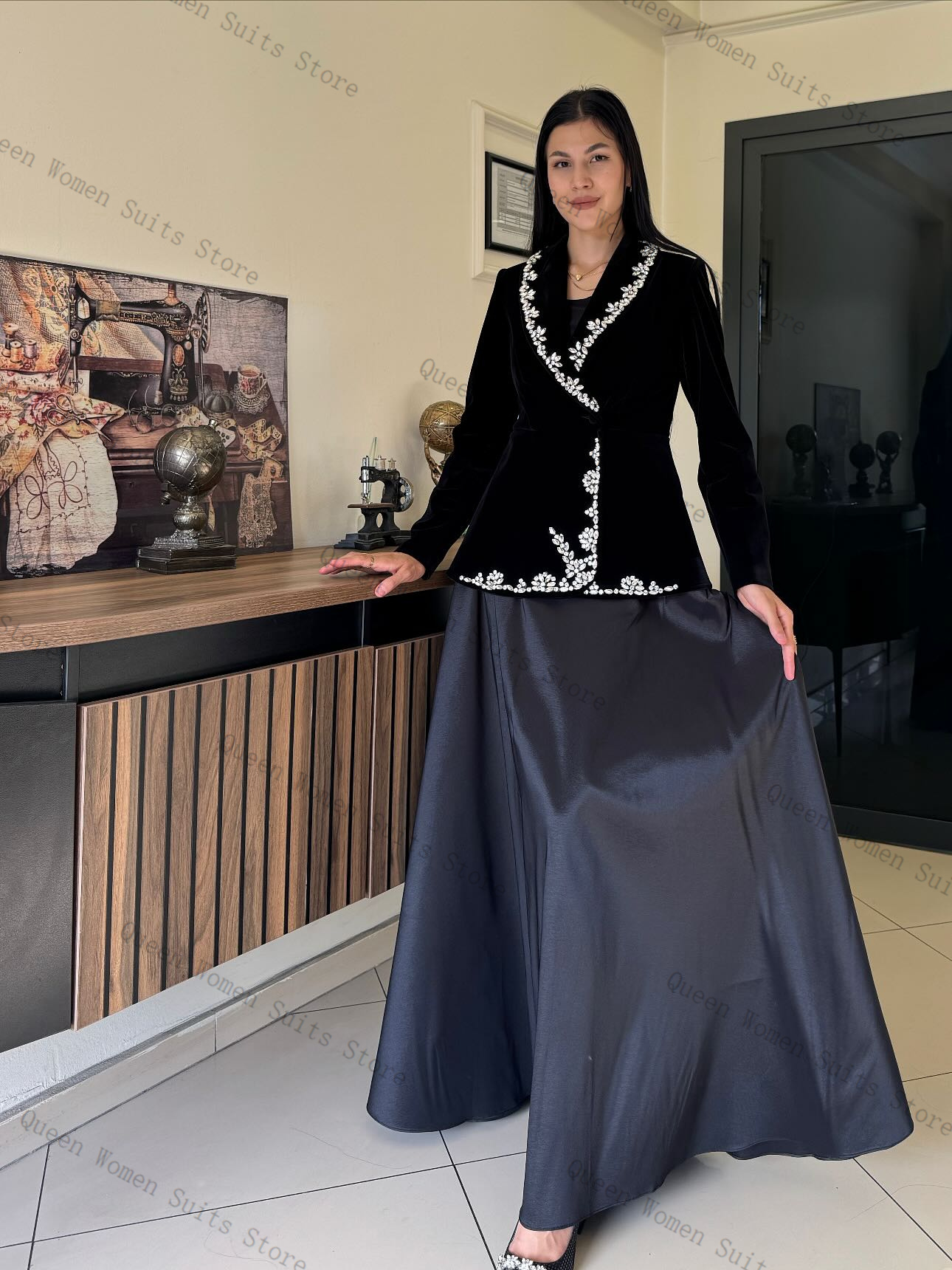 Velvet Women Suit Skirt Set 2  - огляд і ціна Women'S Formal Wear Wedding Guest
