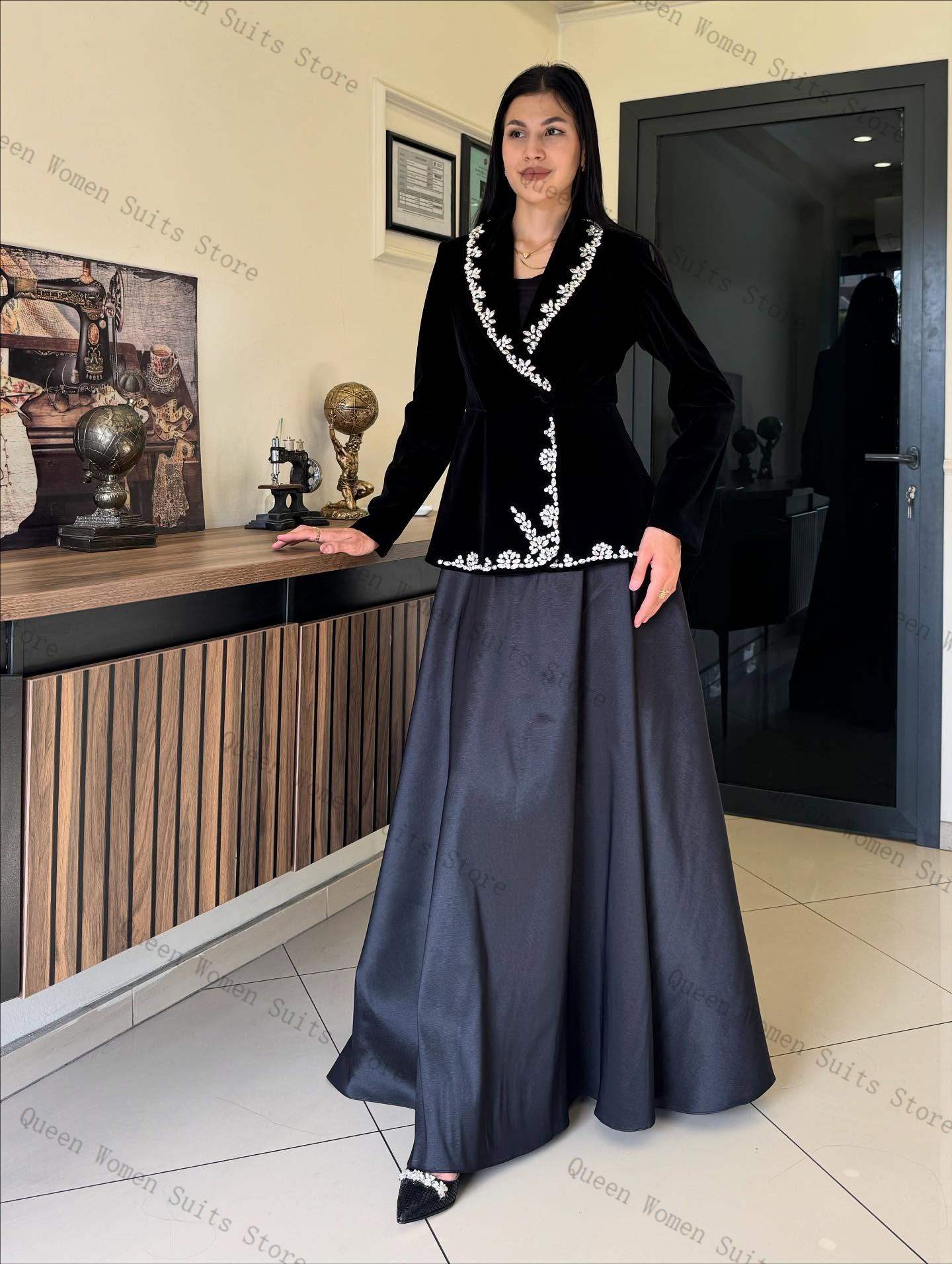 Velvet Women Suit Skirt Set 2  - огляд і ціна Women'S Formal Wear Wedding Guest
