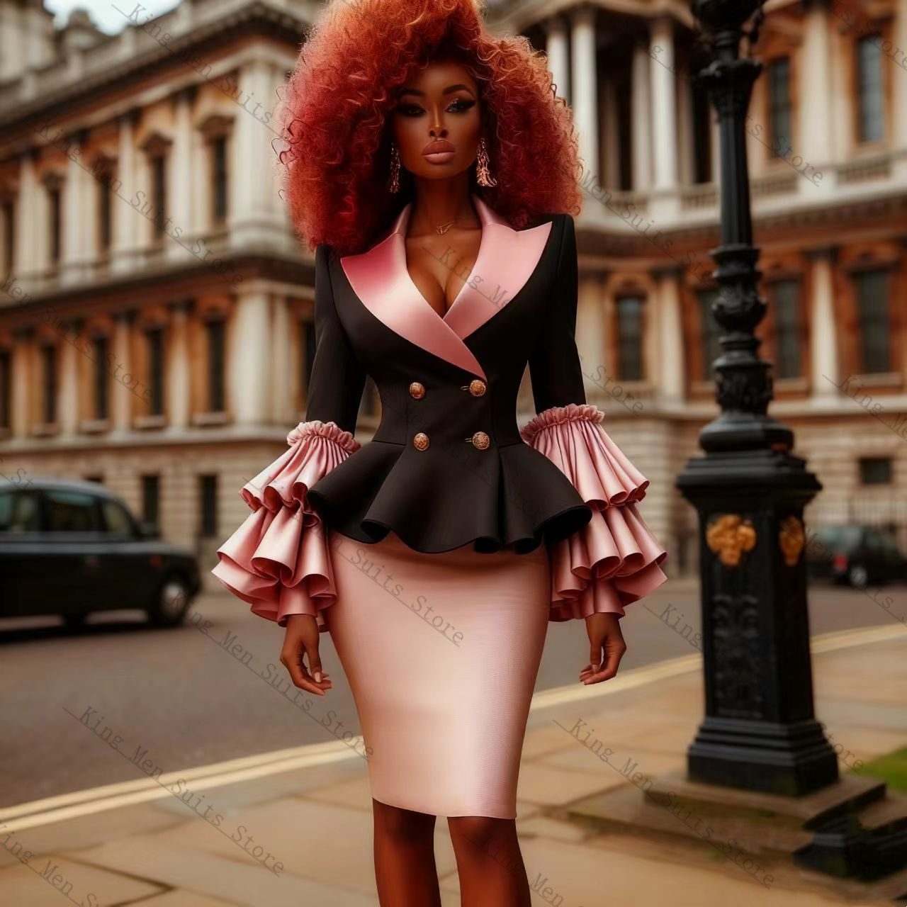 Black Pink Women Suit Set 2 Pc - огляд і ціна Women'S Formal Wear Wedding Guest