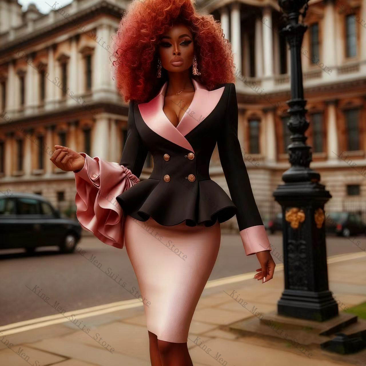 Black Pink Women Suit Set 2 Pc - огляд і ціна Women'S Formal Wear Wedding Guest