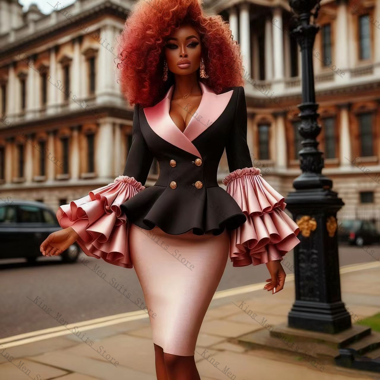 Black Pink Women Suit Set 2 Pc - огляд і ціна Women'S Formal Wear Wedding Guest