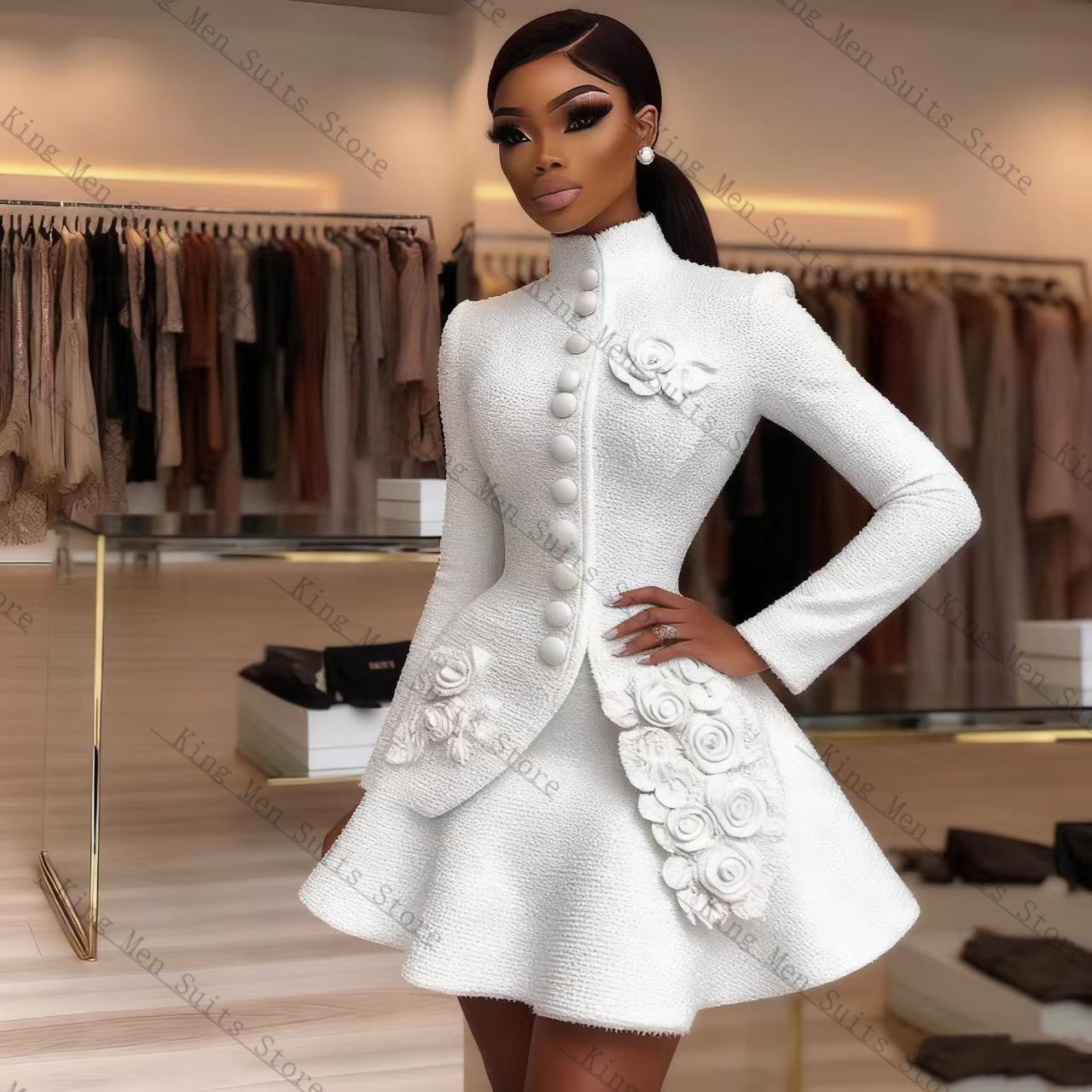 Luxury White Women Suit Set 2  - огляд і ціна Women'S Formal Wear Wedding Guest