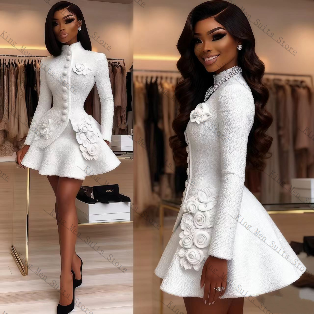 Luxury White Women Suit Set 2  - огляд і ціна Women'S Formal Wear Wedding Guest
