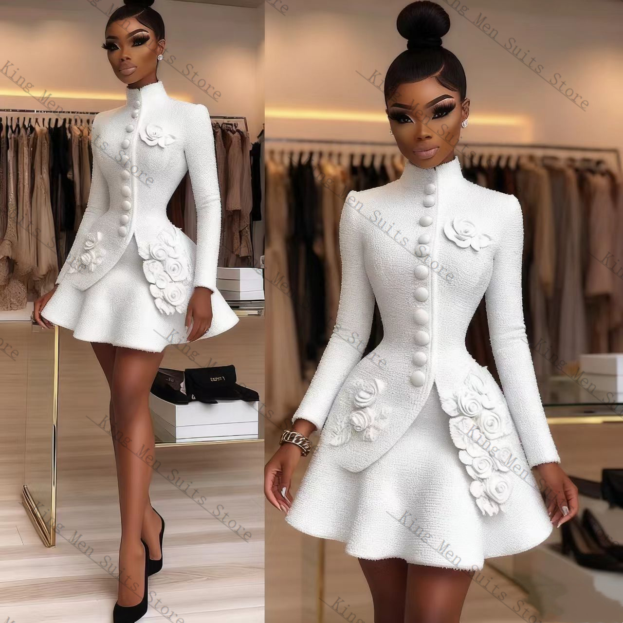 Luxury White Women Suit Set 2  - огляд і ціна Women'S Formal Wear Wedding Guest