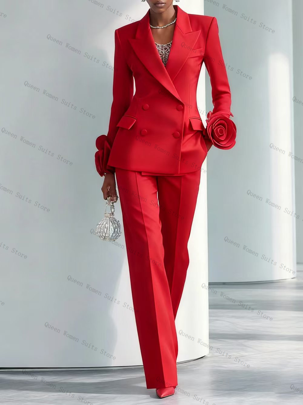 Luxury Red Women Suit Set 2 Pc - огляд і ціна Women'S Formal Wear Wedding Guest