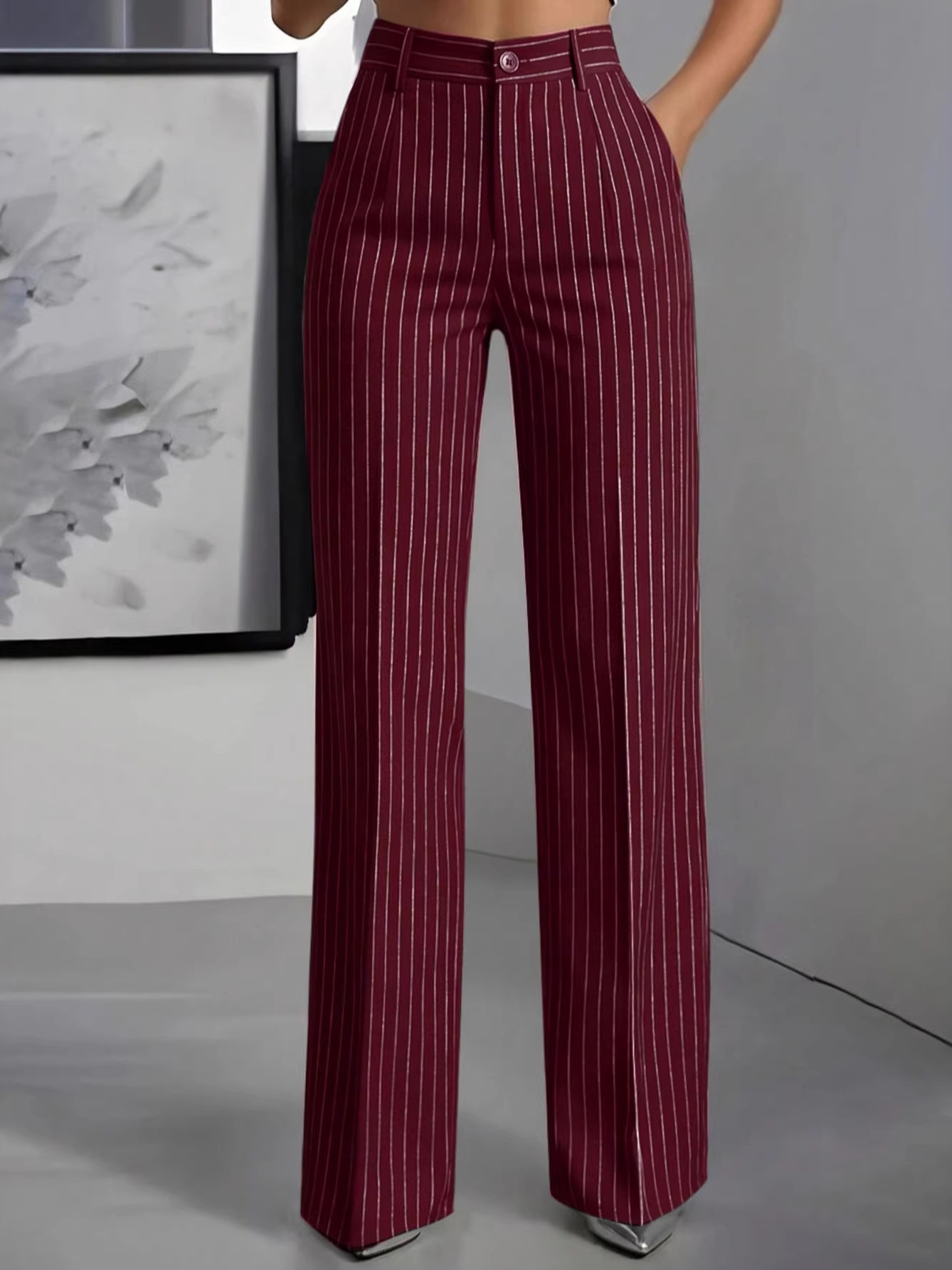 Elegant High Waist Straight Le - огляд і ціна Female Formal Wear
