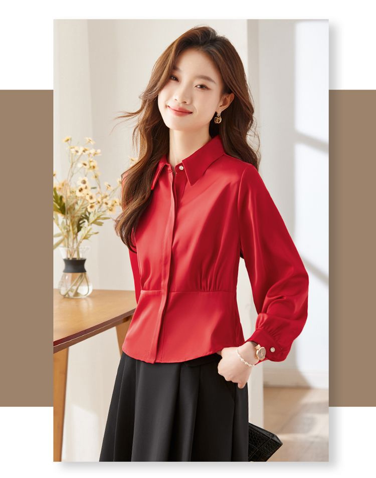 Long Sleeve Shirts Womens Cott - огляд і ціна Women Formal Blouses For Evening Wear