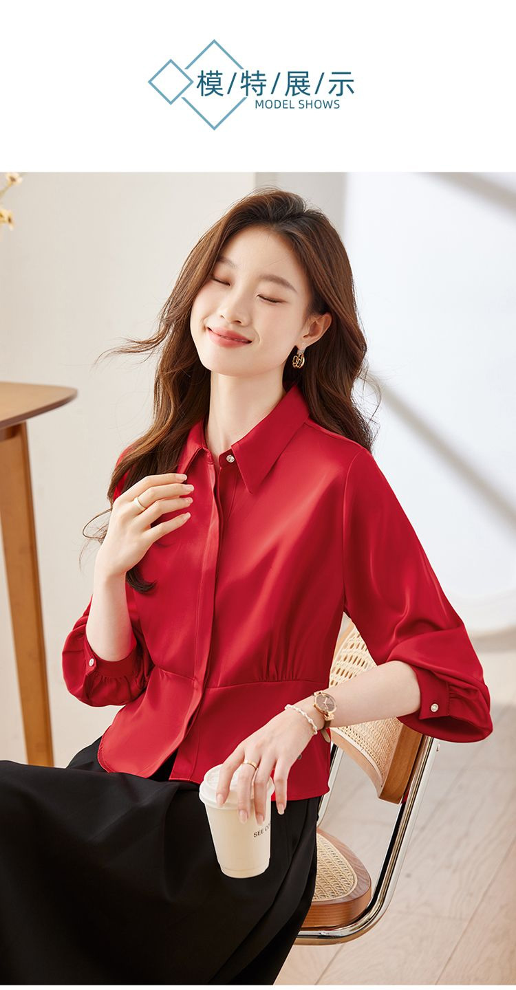 Long Sleeve Shirts Womens Cott - огляд і ціна Women Formal Blouses For Evening Wear