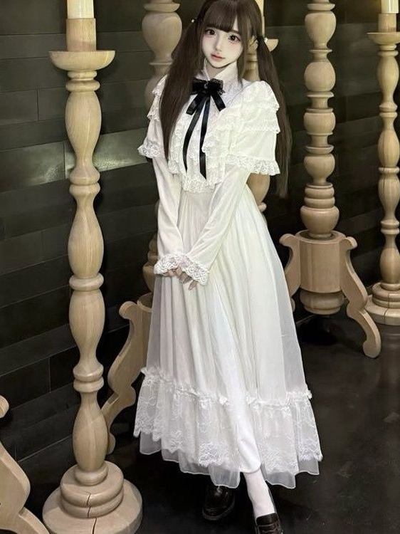 Japanese Short Sleeve Bow Lace - огляд і ціна Female Formal Wear