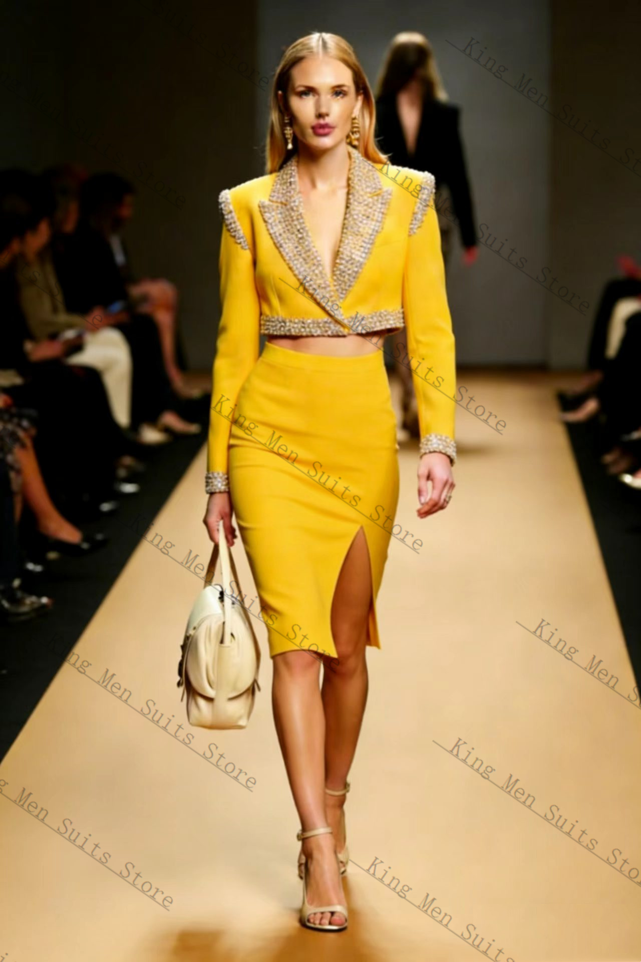 Yellow Crystals Women Suit Ski - огляд і ціна Women'S Formal Wear Wedding Guest