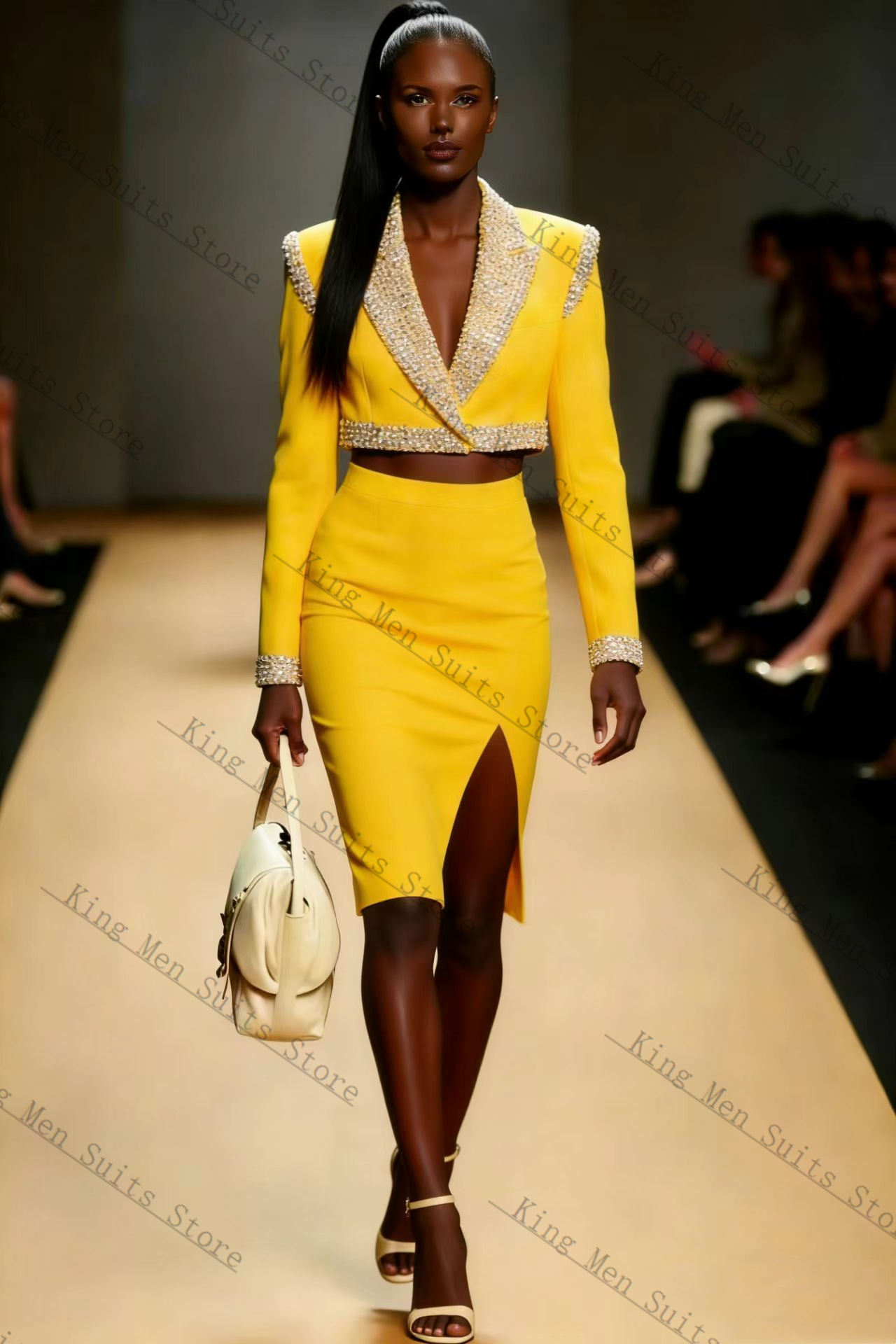 Yellow Crystals Women Suit Ski - огляд і ціна Women'S Formal Wear Wedding Guest