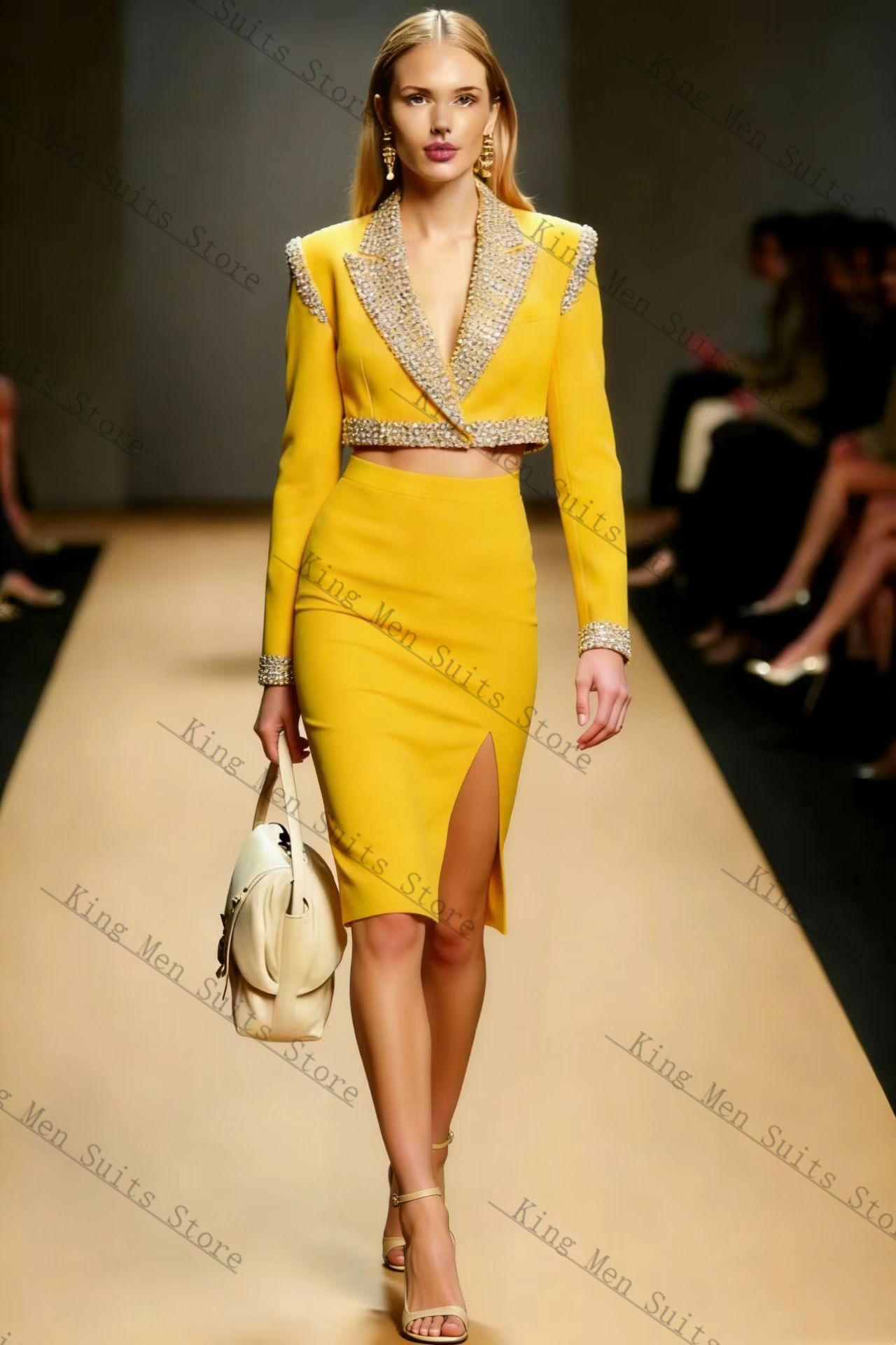 Yellow Crystals Women Suit Ski - огляд і ціна Women'S Formal Wear Wedding Guest