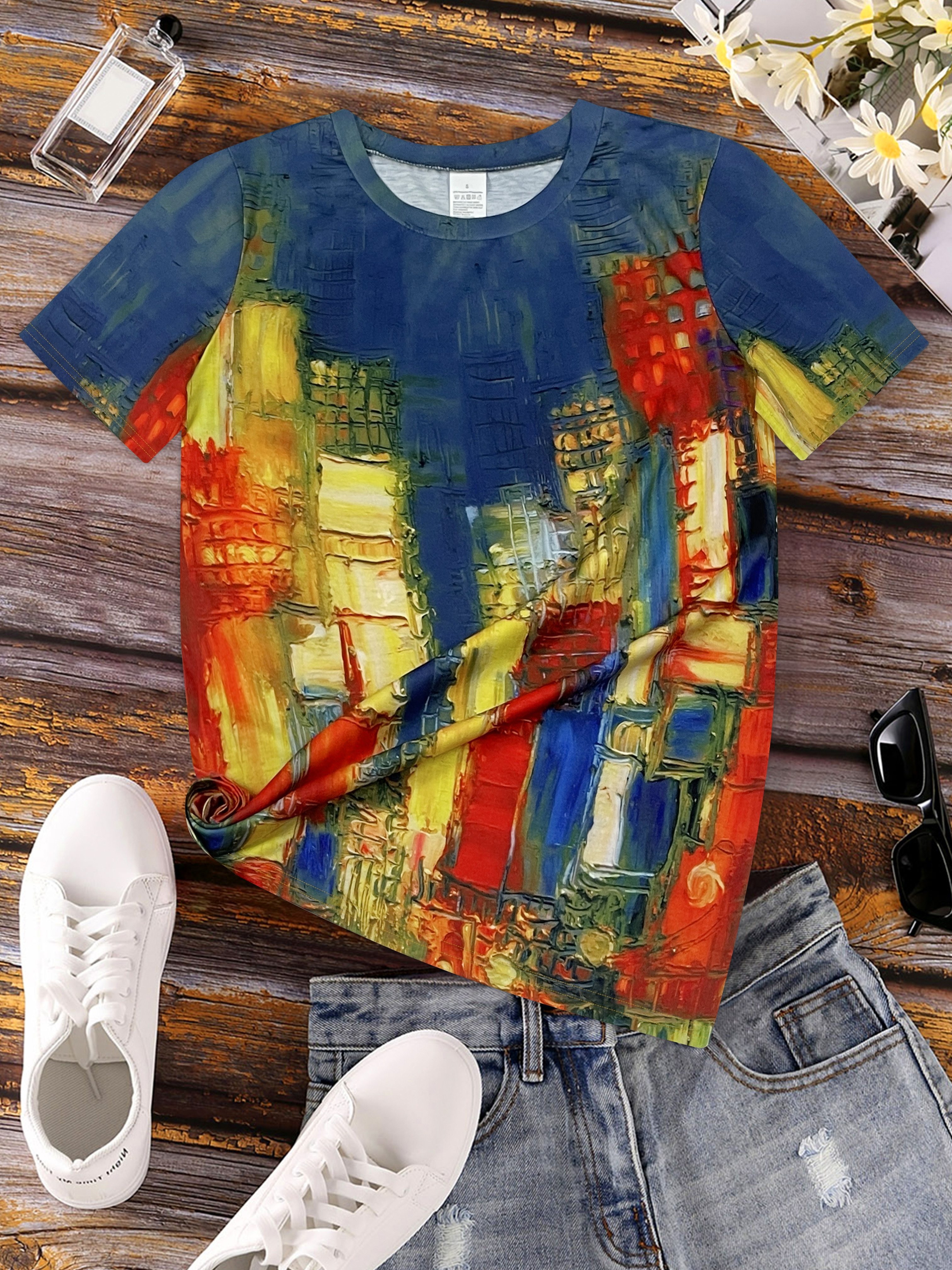 Vibrant Cityscape Women's Tee  - огляд і ціна Women Formal Wear Designers