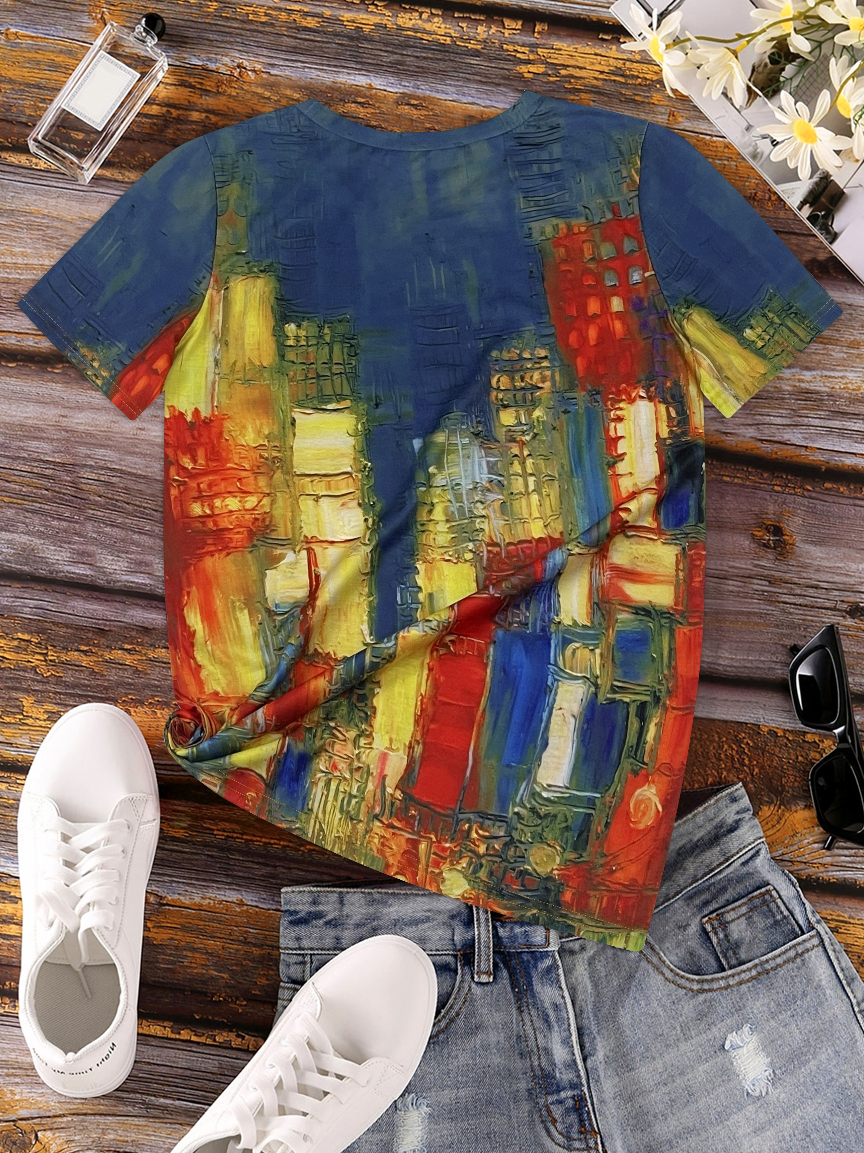 Vibrant Cityscape Women's Tee  - огляд і ціна Women Formal Wear Designers