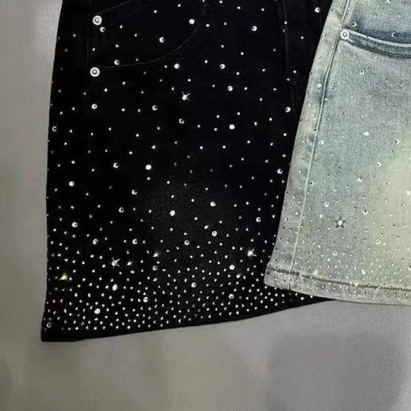 K 59702 Rhinestone Denim Skirt - огляд і ціна K&G Women'S Formal Wear
