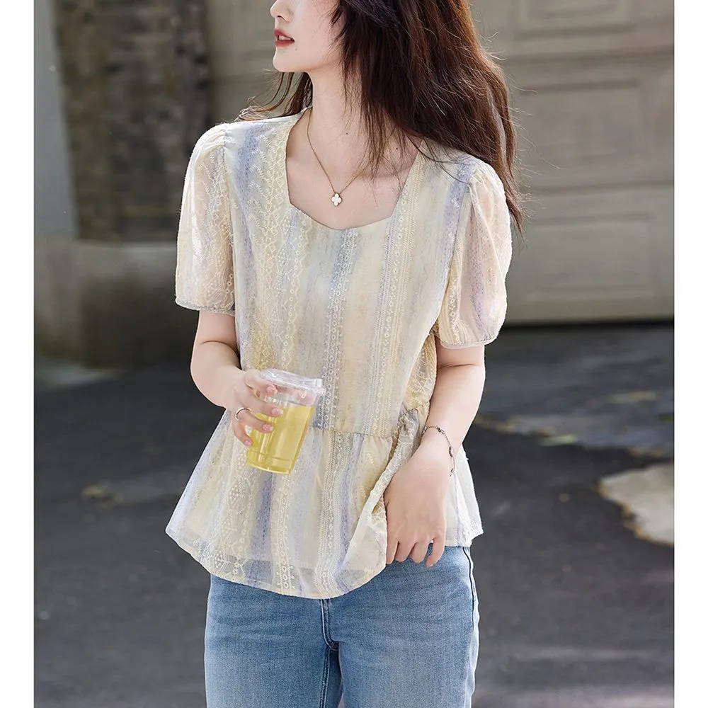 Women Korean Style Loose Puff  - огляд і ціна Women Formal Blouses For Evening Wear