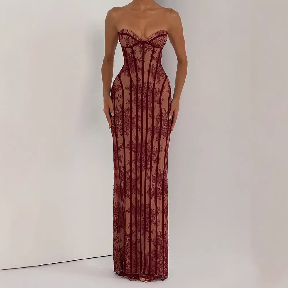 Strapless Bodycon Maxi Dress f - огляд і ціна Female Formal Wear