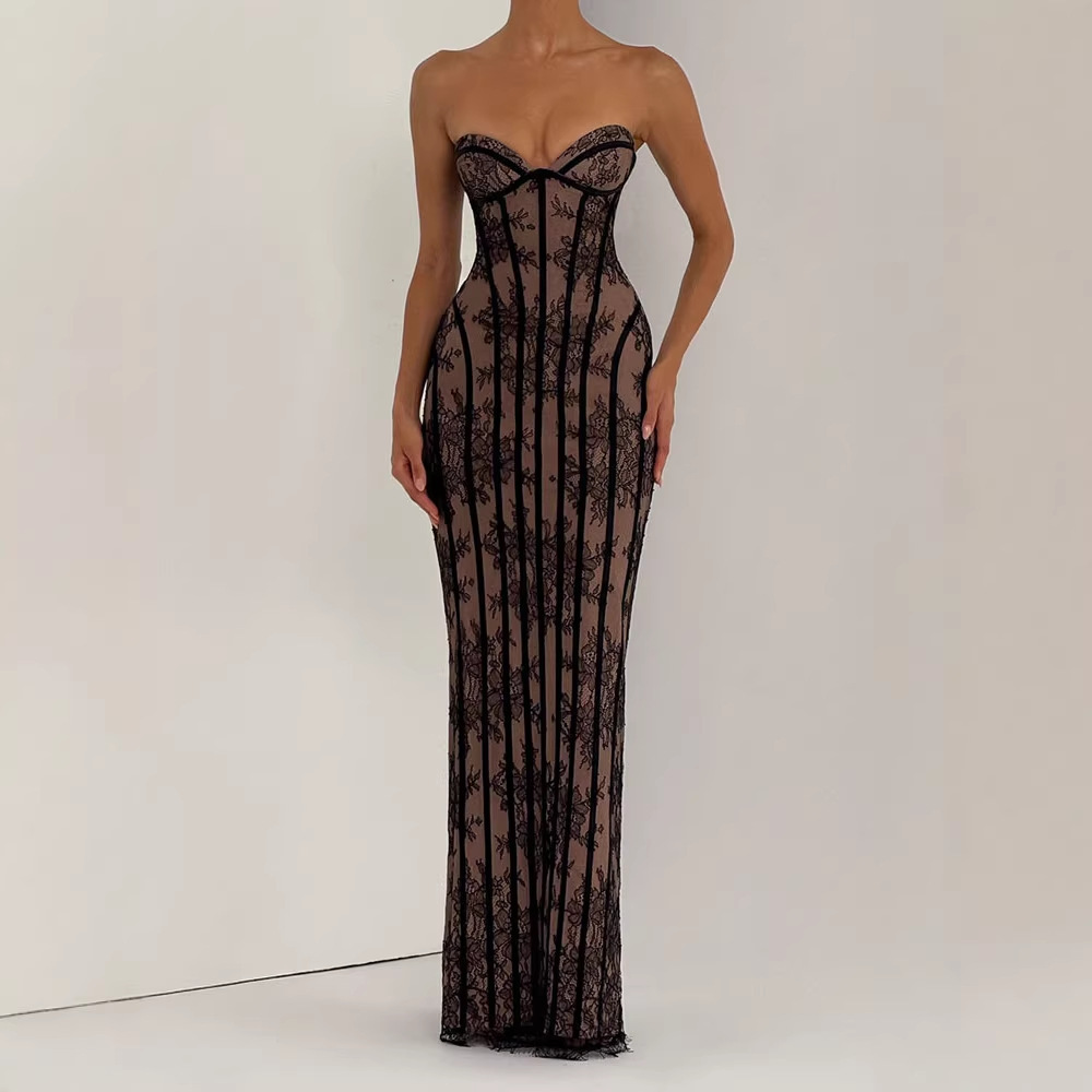 Strapless Bodycon Maxi Dress f - огляд і ціна Female Formal Wear