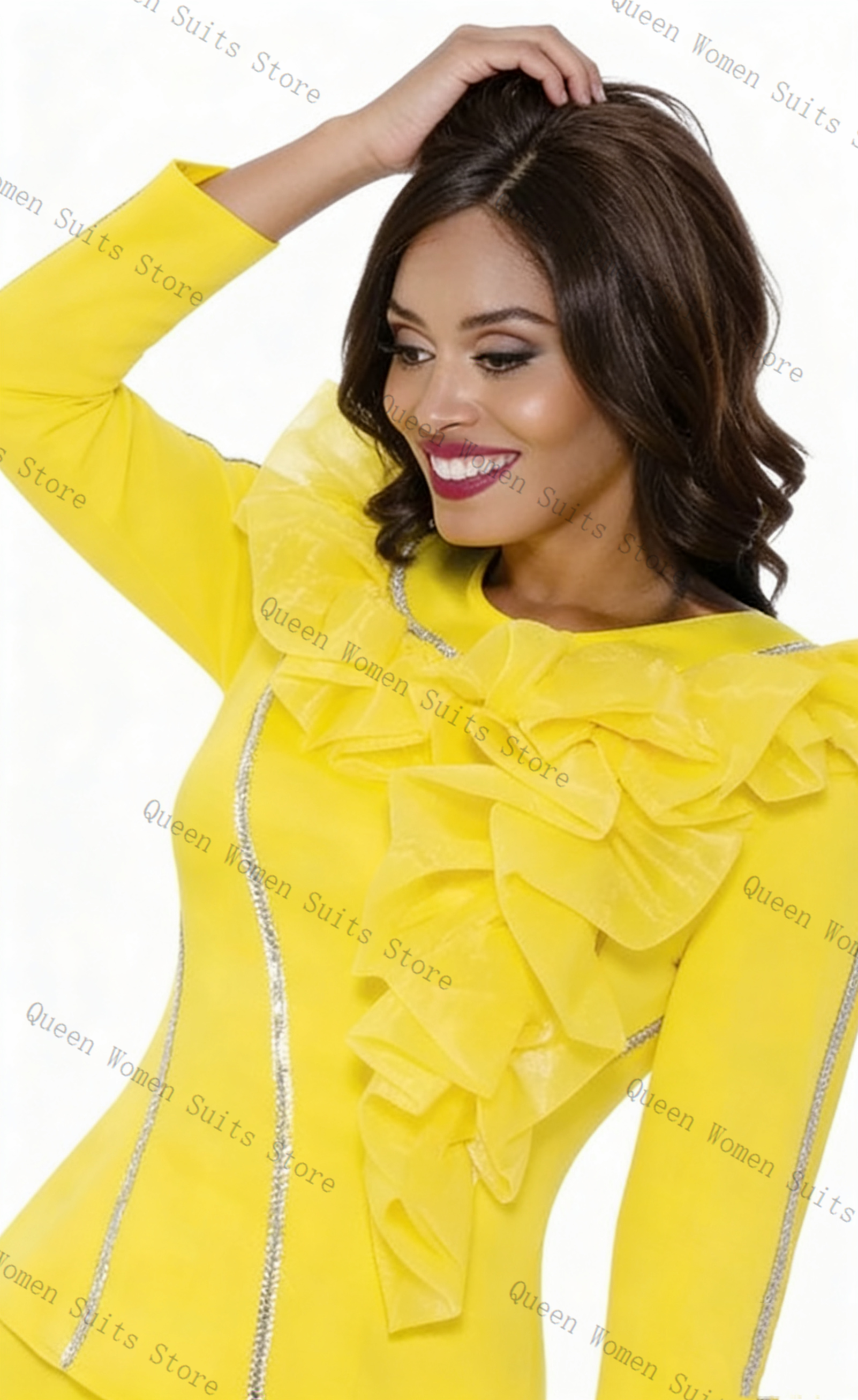 Crystals Yellow Women Suit Ski - огляд і ціна Women'S Formal Wear Wedding Guest