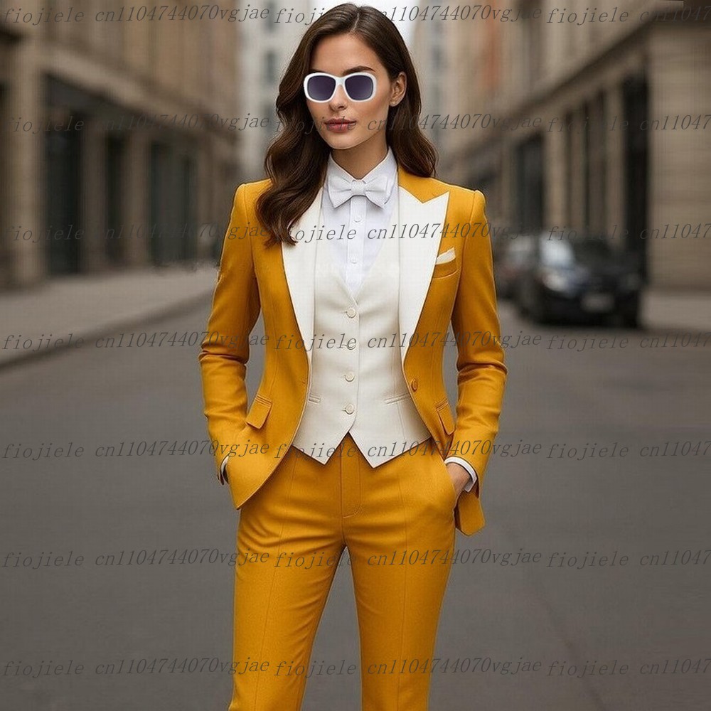 Yellow And White Formal Busine - огляд і ціна Female Formal Wear