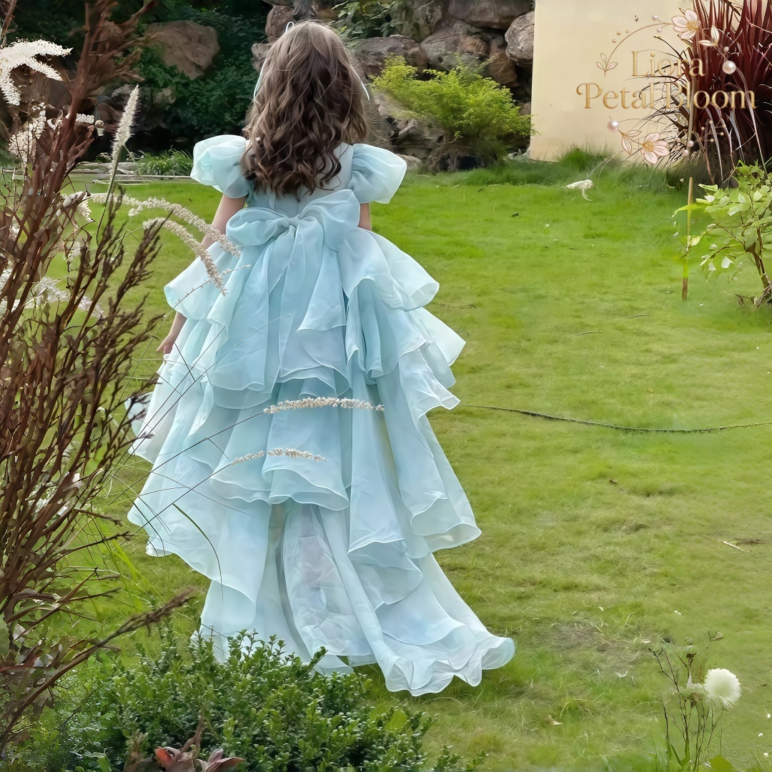 Blue Tulle Gown  Girls' Bow Pa - огляд і ціна Formal Wear Gowns For Women