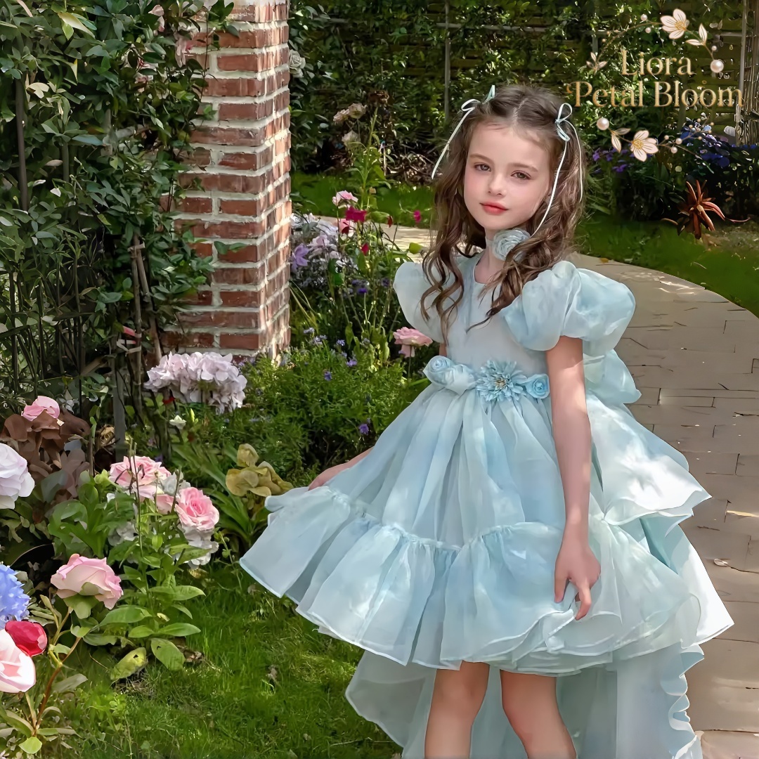 Blue Tulle Gown  Girls' Bow Pa - огляд і ціна Formal Wear Gowns For Women