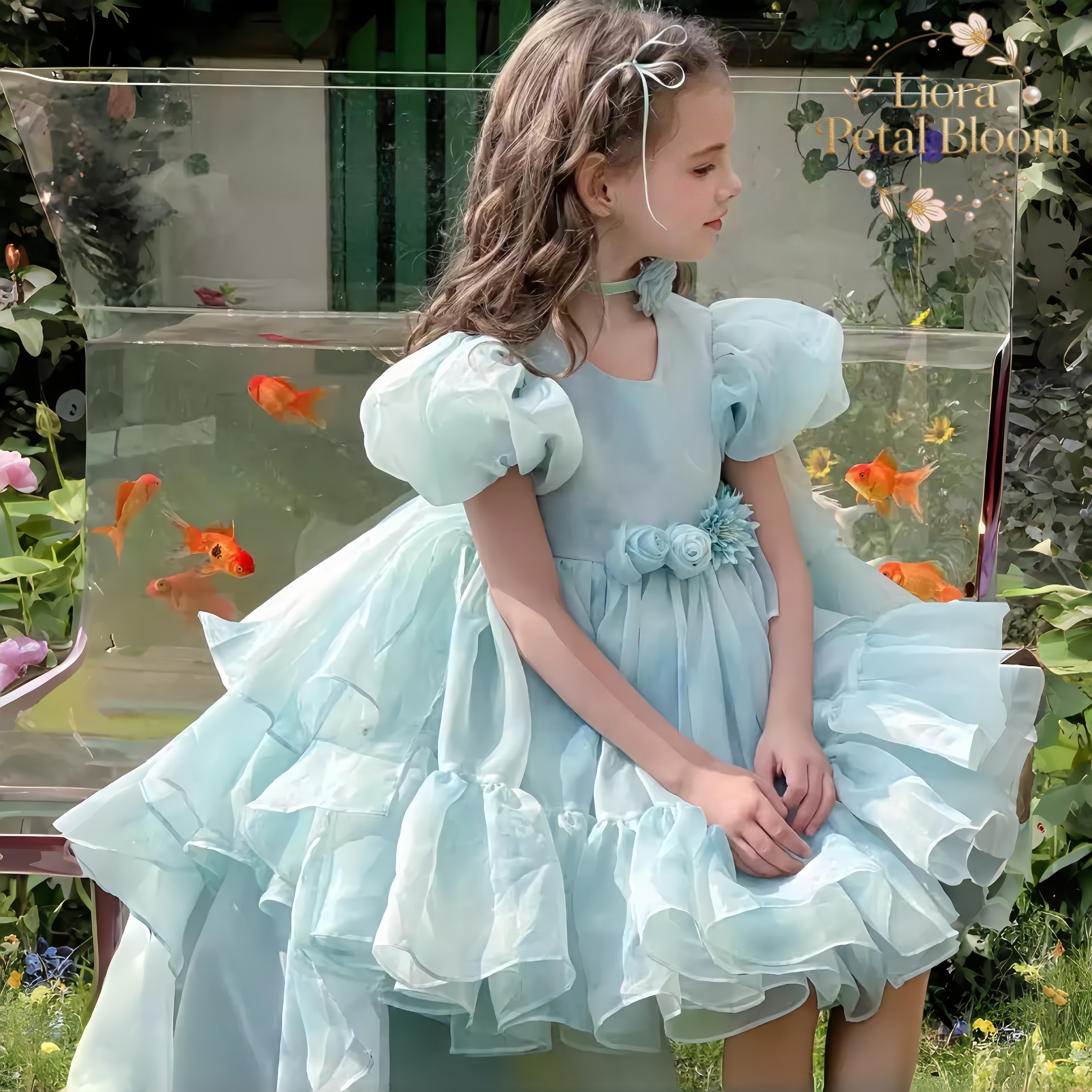 Blue Tulle Gown  Girls' Bow Pa - огляд і ціна Formal Wear Gowns For Women